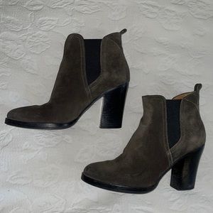 Marc Fisher Dark Gray Suede Booties